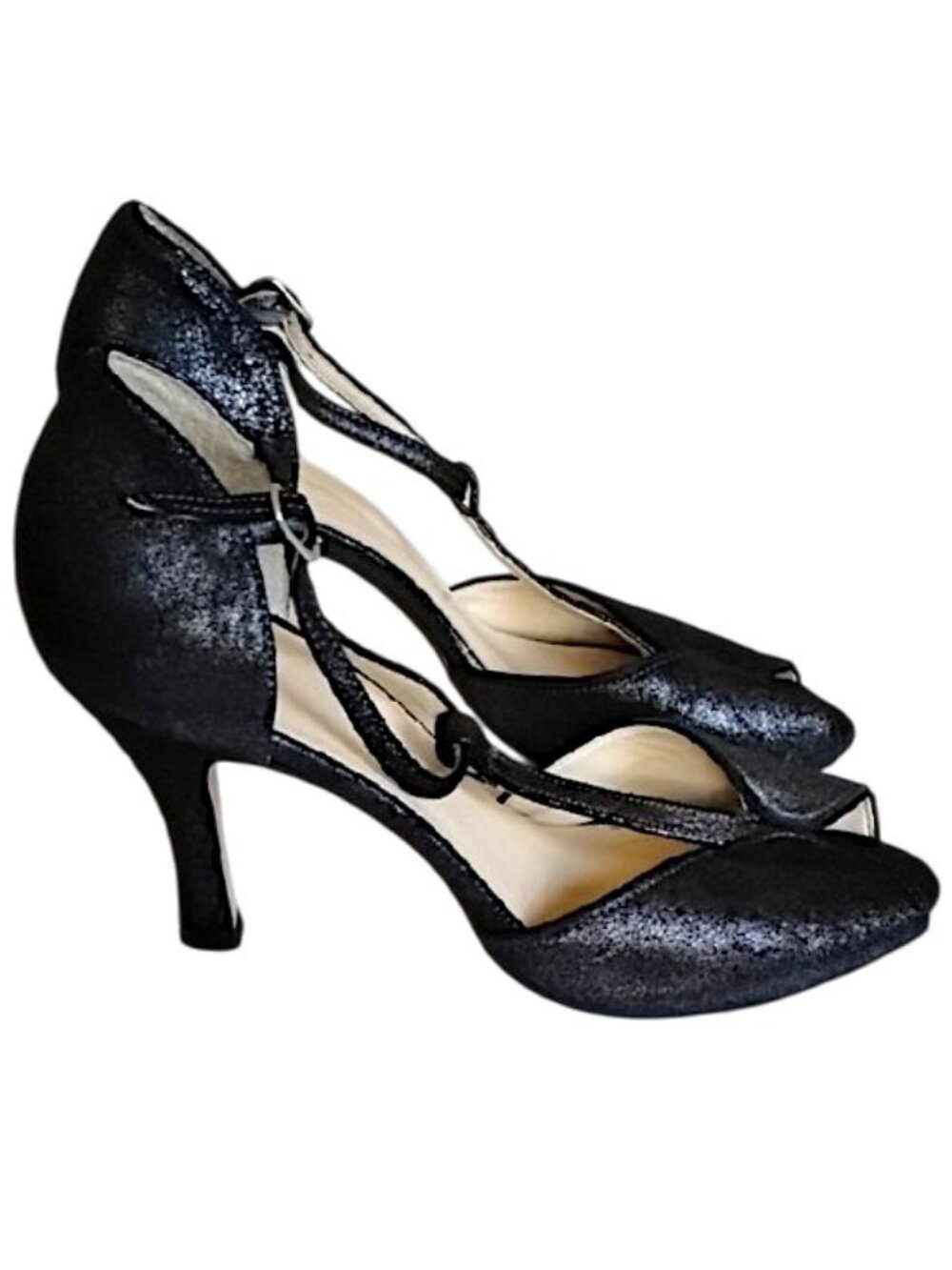 Eden Open Toe D'Orsay Leather Pumps Made In Italy 40 US 9 Black